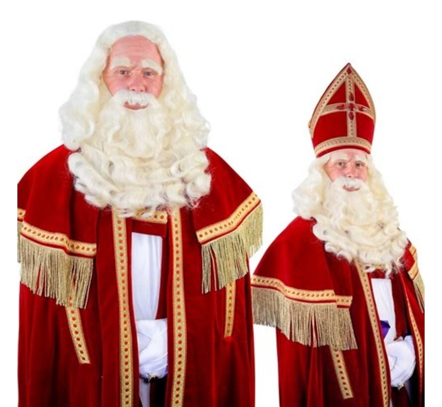 Sinterklaas baard buffelhaar extra lang