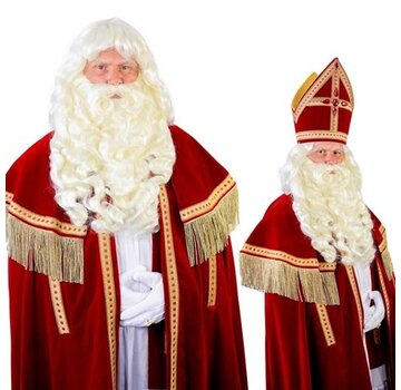 Sinterklaas baardstel met draad snor