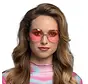 Roze hippie bril XL
