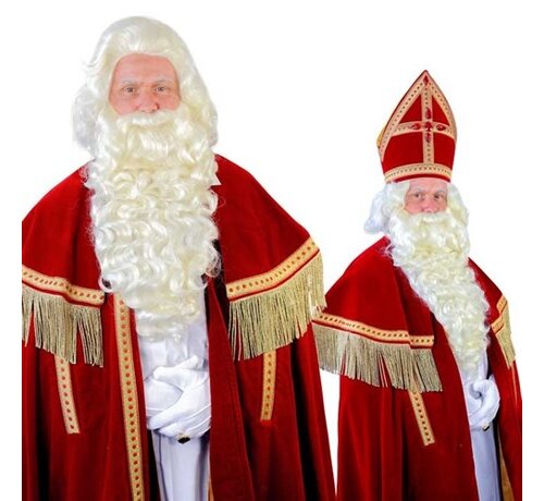Baardstel Sinterklaas met vaste snor online kopen