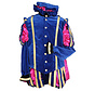 Piet fluweel met cape "Malaga" Blauw / Pink