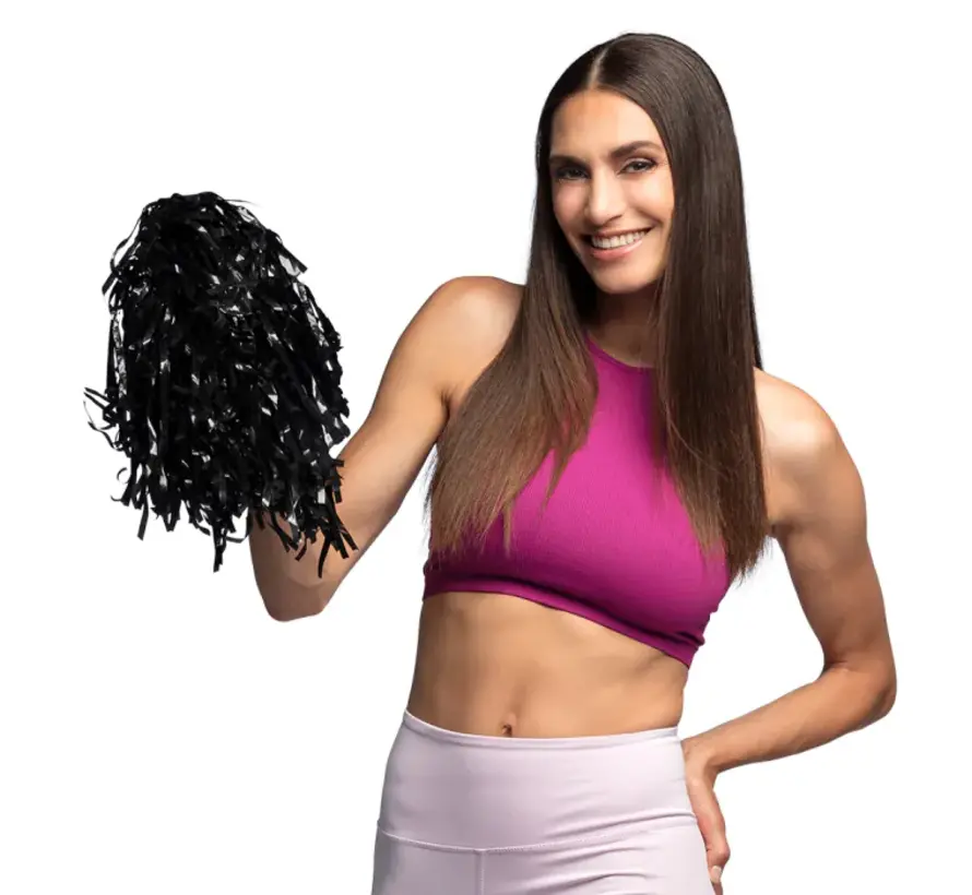 pompons cheerleader zwart