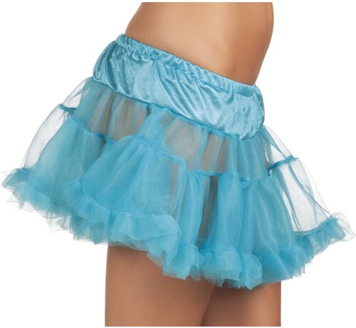 Korte petticoat aqua blauw