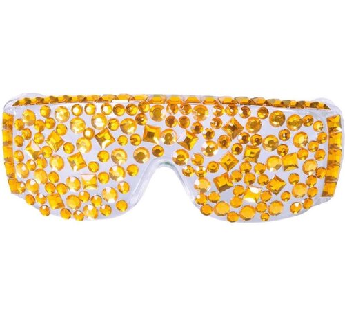 Bling-Bling Gouden diamanten bril