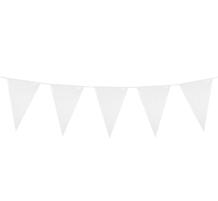 Waterbestendige Mini vlaggenlijn wit - 3 meter