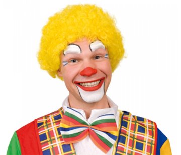 Clowns pruik geel