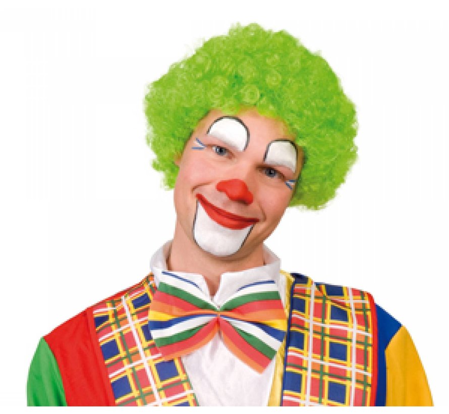 Groene clowns pruik