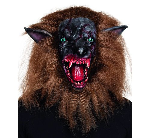 latex masker weerwolf met haar