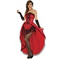 Western saloon jurk rood