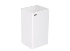 Mediclinics Waste bin open white steel 65 ltr