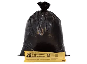 HYSCON Sacs poubelle KOMO LDPE Ensembles de déchets ménagers en rouleau 60 X 80 cm. 400 pièces.