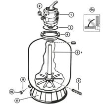 sand filter top mount model