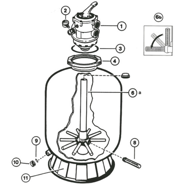 sand filter top mount model