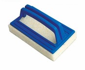 Scouring sponge with fine polishing surface.