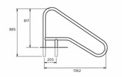 handrail welded flange