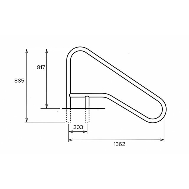 handrail welded flange
