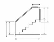 main courante à placer à côté des escaliers