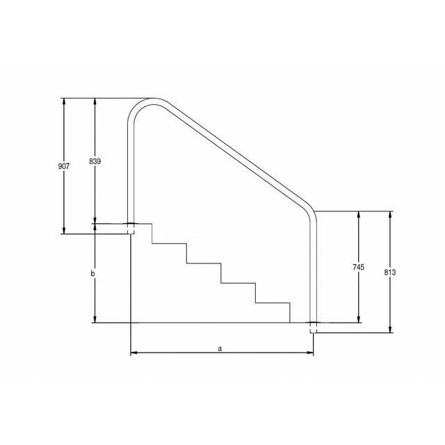 main courante à placer à côté des escaliers