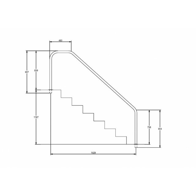 main courante à placer à côté des escaliers