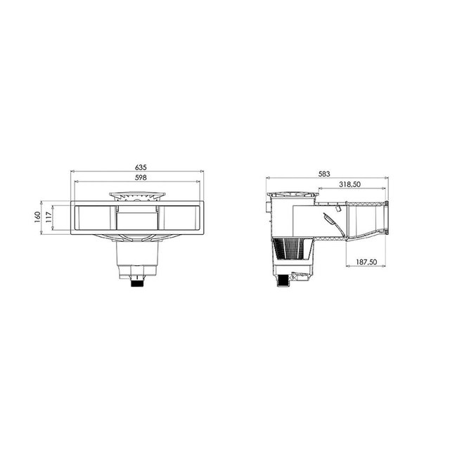 A600 skimmer concrete & liner