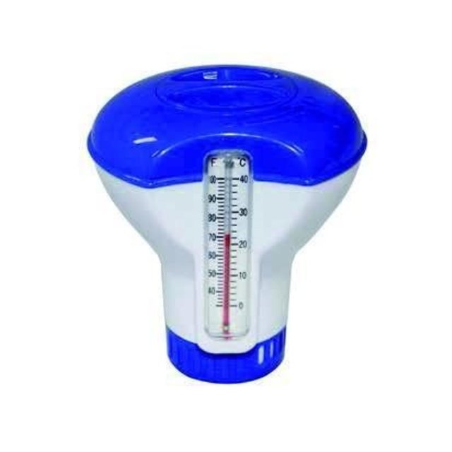 Distributeur de chlore pour pastilles de 20gr avec thermomètre Distributeur de chlore pour pastilles de 20gr avec thermomètre