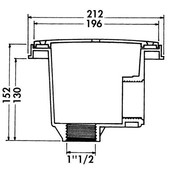 fosse inférieure à coller 1 1/2" à coller pour liner