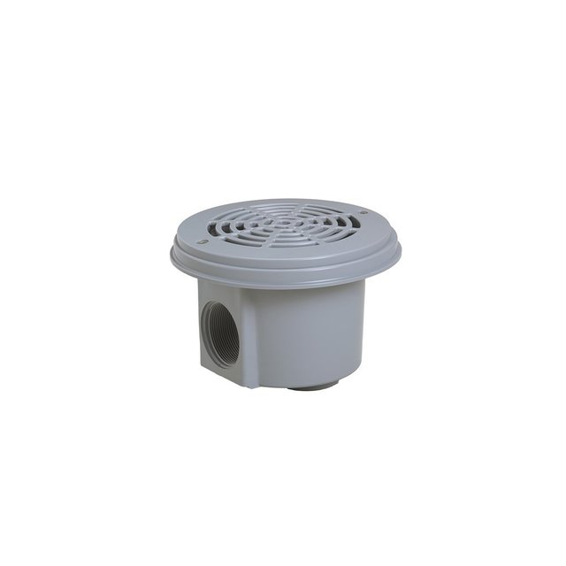Bodemput  2" voor liner te schroeven lichtgrijs Bodemput  2" voor liner te schroeven lichtgrijs