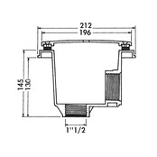 Fosse inférieure 2" pour liner à visser. Couleur sable