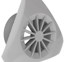 Grille de raccordement pour aspirateur, doublure gris clair