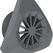 Grille de raccordement pour aspirateur, doublure anthracite