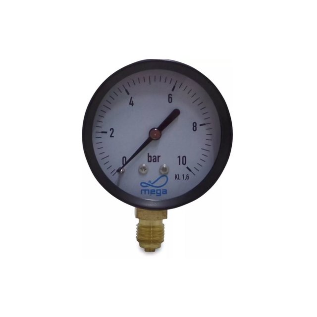 Manometer onderaansluiting, 63 mm metalen behuizing