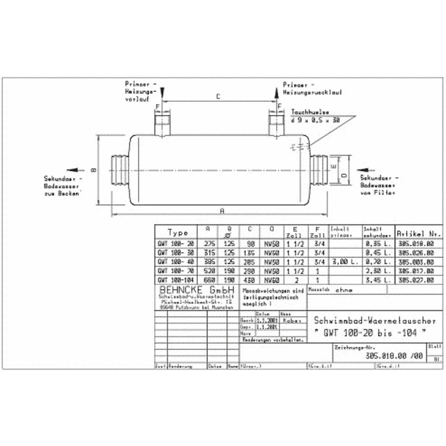 heat exchanger stainless steel QWT100-140kw