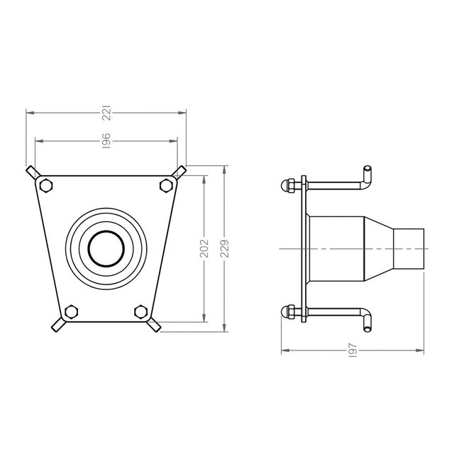 Verankering voor Mini  bali watergordijn