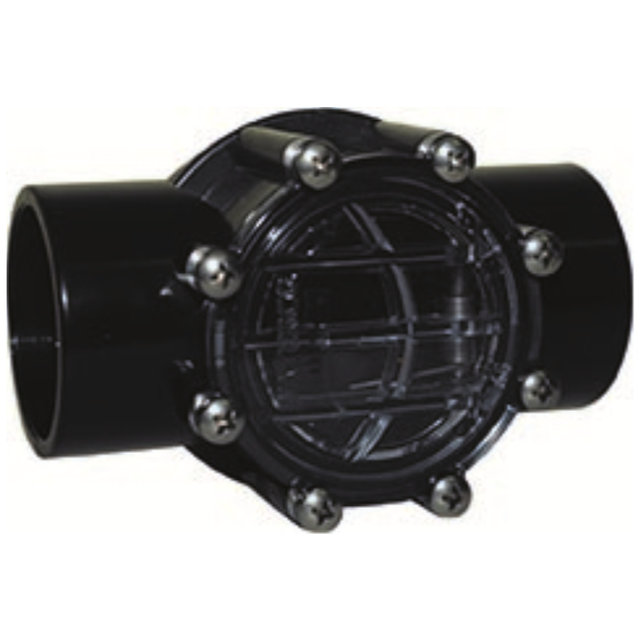 Terugslagklep 2 x 63 mm te lijmen met controlezicht