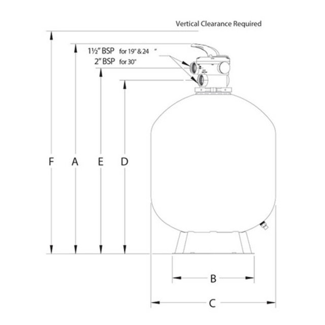 Filtre Triton Neo montage supérieur 14,5 m³/h Clearpro