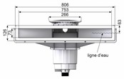 A800 hoogwaterlijn skimmer RVS voor Liners & paneel A800 hoogwaterlijn skimmer RVS voor Liners & paneel