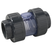 Non-return valve transparent spring-loaded to be glued 63mm