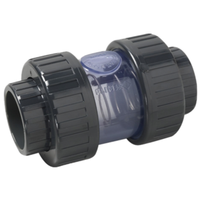 Terugslagklep doorzichtig  63mm