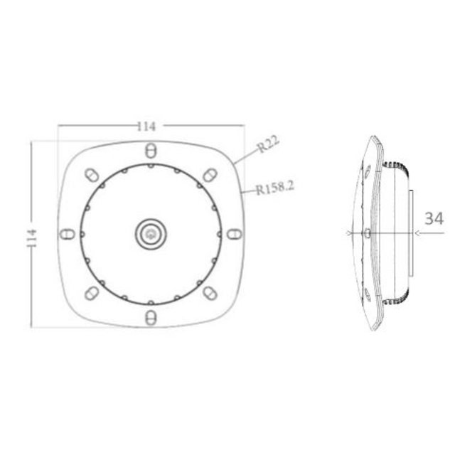 No(t)mad RGB 4W lichtblauwe flens 400Lumen