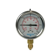 RVS manometer 63 mm, glycerine gevuld