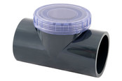 Couvercle transparent de clapet anti-retour en T PN10 63 mm