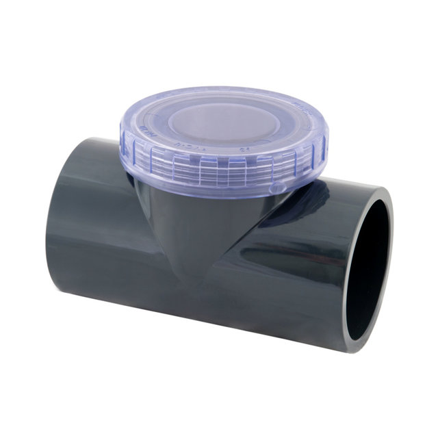 Couvercle transparent de clapet anti-retour en T PN10 63 mm