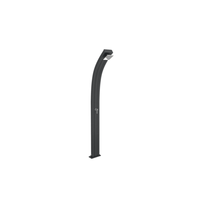 Solar douche aluminium anthraciet gecoat 30L