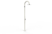 Traditional white polyethylene shower