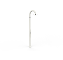 Traditional white polyethylene shower