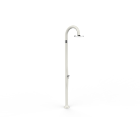 Traditional white polyethylene shower