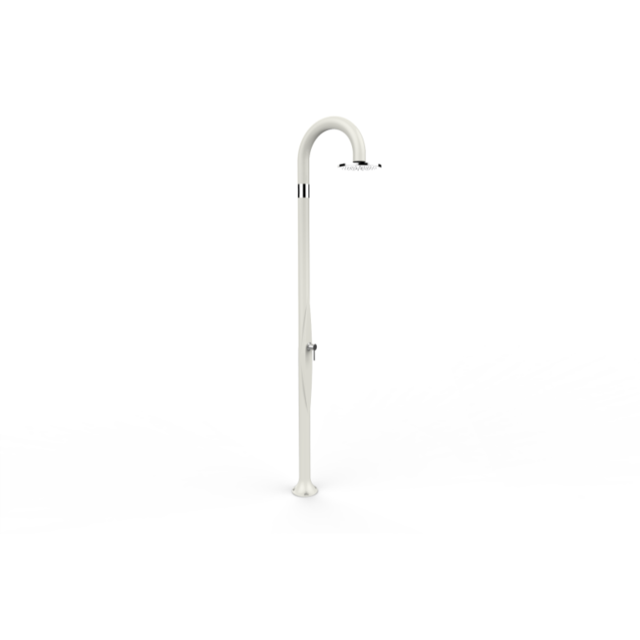 Traditional white polyethylene shower
