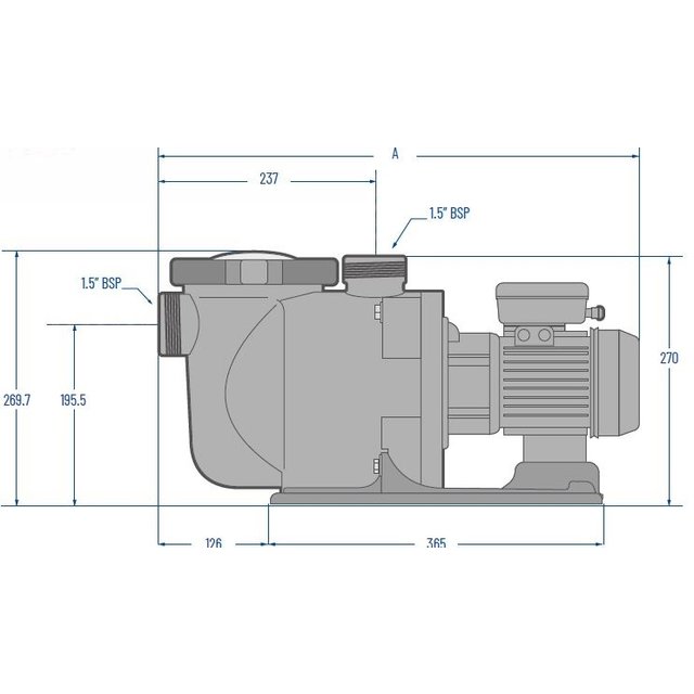 Superflo 0,75 ch 15,5 m³/h 0,55 kW