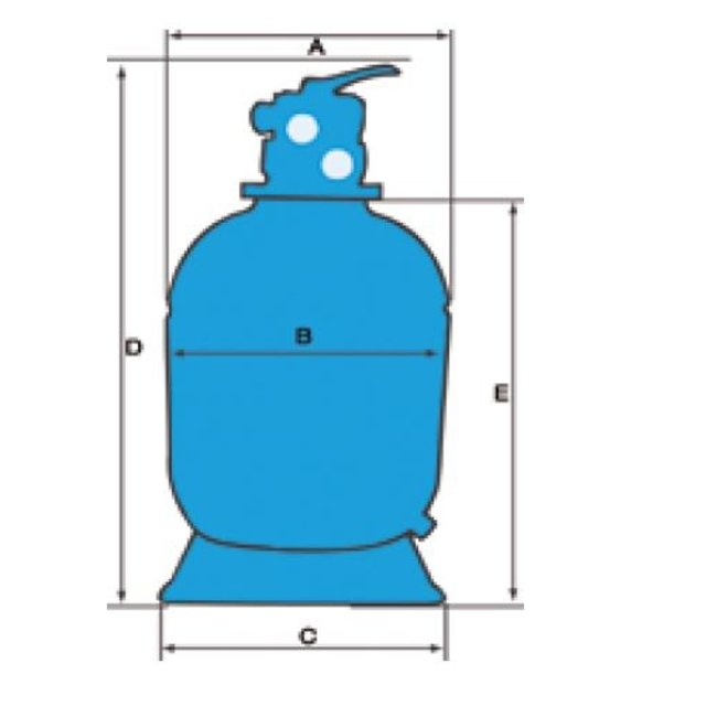 Pro zandfilter top topmount 22m³/h Pro zandfilter top topmount 22m³/h