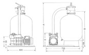 Azur sand filter set 6m³/h